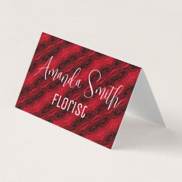 Cartão De Visita padrão rosa vermelha