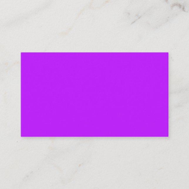 Cartão de visita padrão roxo de néon (Frente)