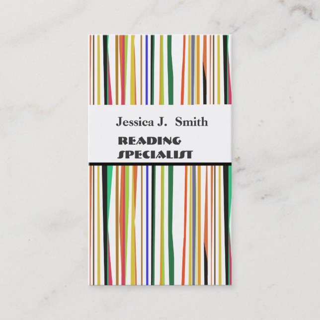 Cartão De Visita Padrão striptep profissional moderno em negrito co (Frente)