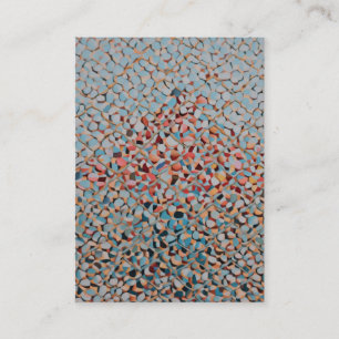 Cartão De Visita Padrão Texturizado Abstrato Fluxo Mosaico Azul