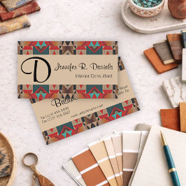 Cartão De Visita Padrão Único de Arte Tribal Indiana Americana