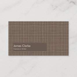 Cartão De Visita Padrão Verificado de Delicado Castanho