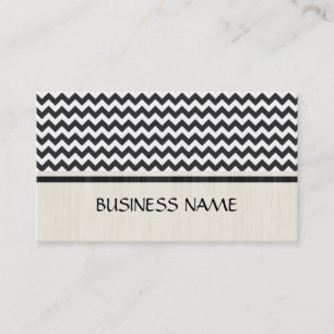 Cartão De Visita Padrão Zigzag Preto e Branco