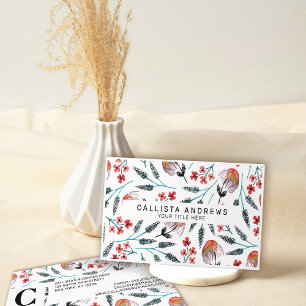 Cartão De Visita Padrões De Aquarela Laranja