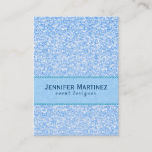 Cartão De Visita Padrões De Brilho Azul De Bebê E De Faíscas