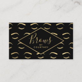 Cartão De Visita Padrões de flechas e flashes Pretos/Dourados