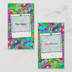 Cartão De Visita Padrões De Mão E Digitalmente Pintados Artigo 18º