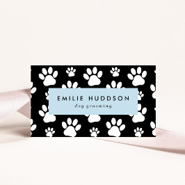 Cartão De Visita Padrões De Patas, Cachorro, Cachorro-Walker, Compr