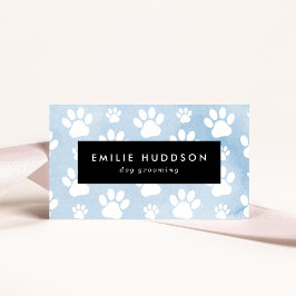 Cartão De Visita Padrões De Patas, Cachorro, Cachorro-Walker, Compr