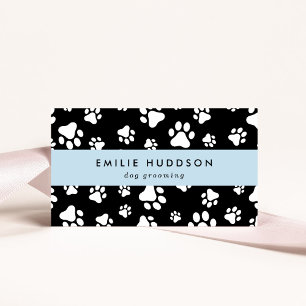 Cartão De Visita Padrões De Patas, Cachorro, Cachorro-Walker, Compr