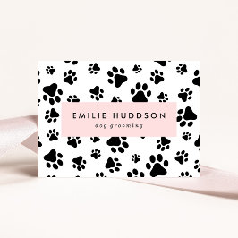 Cartão De Visita Padrões De Patas, Cachorro, Cachorro-Walker, Compr