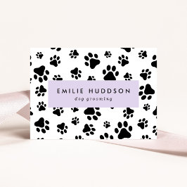 Cartão De Visita Padrões De Patas, Cachorro, Cachorro-Walker, Compr