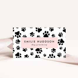 Cartão De Visita Padrões De Patas, Cachorro, Cachorro-Walker, Compr