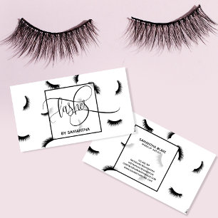 Cartão De Visita Padrões de traços Muitas traças Eyelash Eyelash Ar