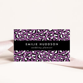 Cartão De Visita Padrões-leopardo, manchas-leopardo, leopardo roxo