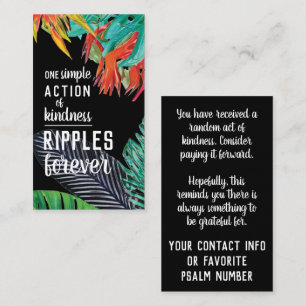 Cartão De Visita Pague-o para a frente Ato Aleatório de gentileza P