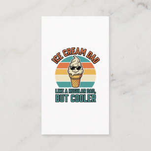 Cartão De Visita Pai de Sorvete Vintage Camisa do Pai do Resfriador