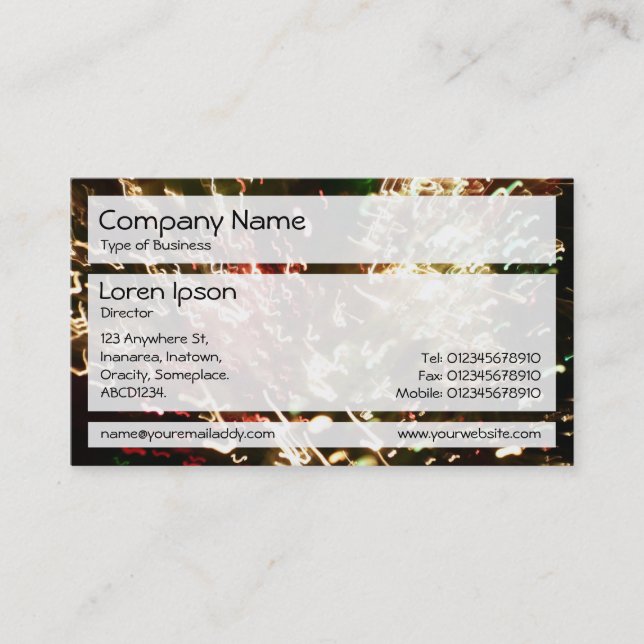 Cartão De Visita Painéis 02 - Lâmpada de fibra óptica (Frente)