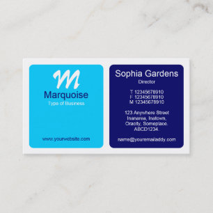 Cartão De Visita Painéis - Azul Escuro, Azul Claro e Branco