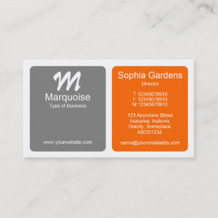 Cartão De Visita Painéis - Cinza e laranja