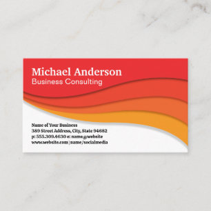 Cartão De Visita Painéis de Camada Amarelo Vermelho Laranja