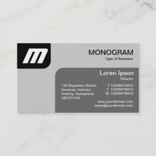 Cartão De Visita Painéis MonoGram - Preto e Cinza