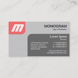 Cartão De Visita Painéis MonoGram - Rosa Tropical e Cinzas