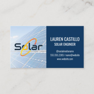 Cartão De Visita Painéis Solares de Energia Lâmpada Código de Q