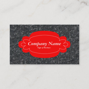 Cartão De Visita Painel decorativo 01 - Vermelho - Lã fina 02