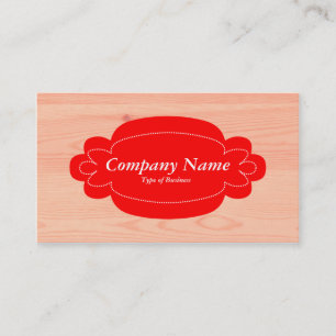 Cartão De Visita Painel Decorativo 01 - Vermelho - Madeira