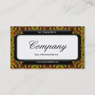 Cartão De Visita Painel na moda (fonte Script) - Padrão Retroativo