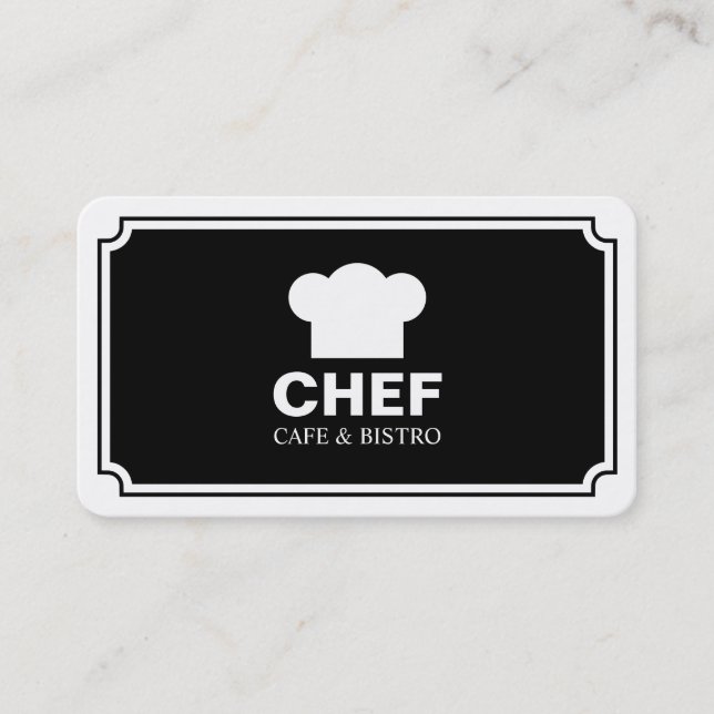 Cartão De Visita Painel na moda - Preto (Eggshell) (Frente)