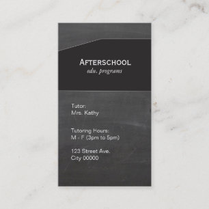 Cartão De Visita Painel Preto do Quadro Alcalino