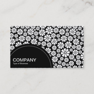 Cartão De Visita Painel semicírculo (pontos) - 8 Pétalas - Branco