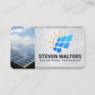 Cartão De Visita Painel Solar   Tecnologia de IA