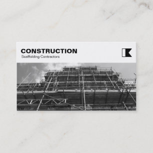 Cartão De Visita Painel Superior - Construção - Andaimes B&W