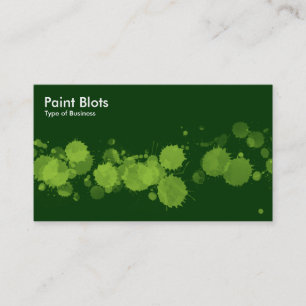 Cartão De Visita Paint Blot - Verde marciano em verde-escuro