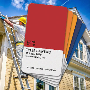 Cartão De Visita Paint Sample Painting Company