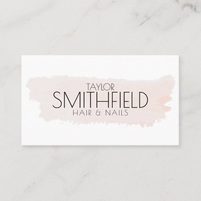 Cartão De Visita Paint Splatter Modern Salon Unhas Makeup (Frente)