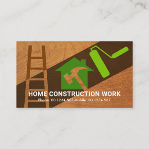 Cartão De Visita Paint Stripe Home Laden Silhouette