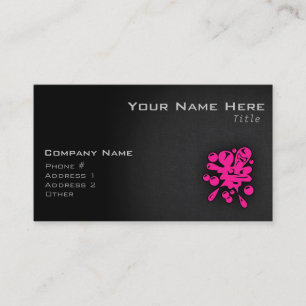 Cartão De Visita Paintball Rosa Quente