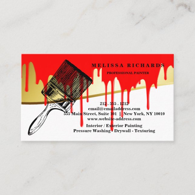Cartão De Visita Painter Business Card (Frente)