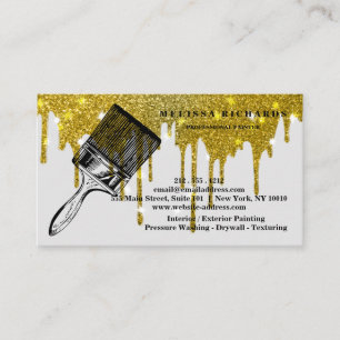 Cartão de Visita Painter Gold Drip