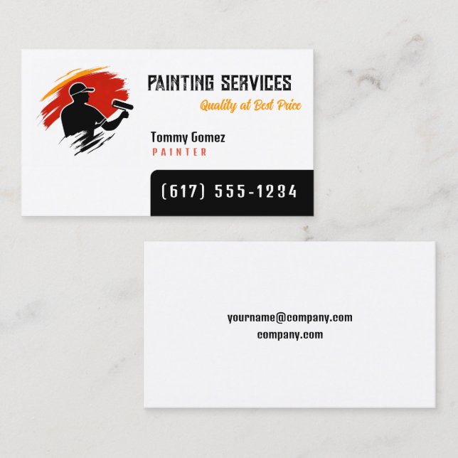 Cartão De Visita Painting Services | Painters (Frente/Verso)