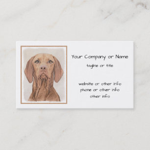 Cartão De Visita Painting Vizsla - Arte de Cachorro Original
