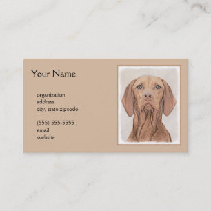 Cartão De Visita Painting Vizsla - Arte de Cachorro Original