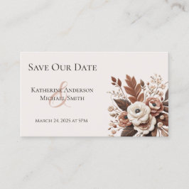 Cartão De Visita País Elegante Moderno Ocidental- Floral