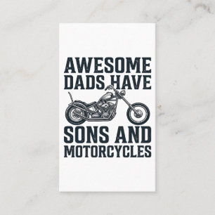 Cartão De Visita Pais Incríveis Têm Filhos e Motocicletas Design_1