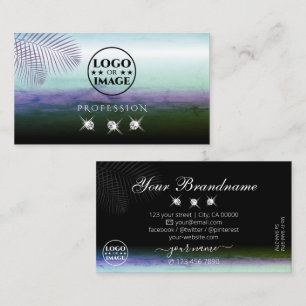 Cartão De Visita Paisagem Aquarelas Espumantes com Logotipo