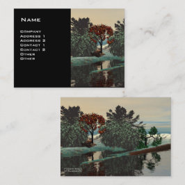 Cartão De Visita PAISAGEM DE alienígena, HIPERIÕES DE LAGOÕES DE ÁR